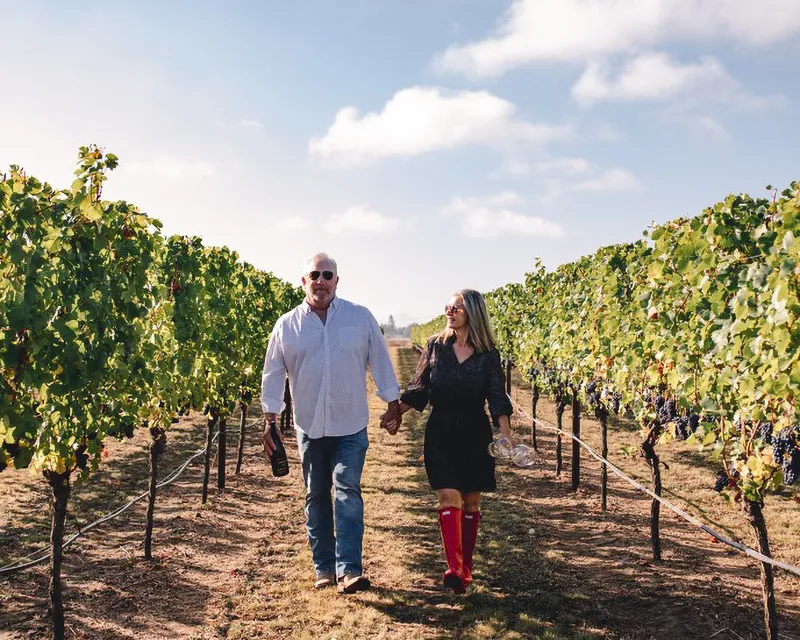 Russ & Keely in the vineyard